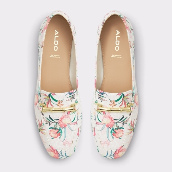 Aldo Shoes - NWT Size 7 Aldo Boska White Floral Loafer